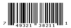 UPC barcode number 749321382111