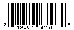 UPC barcode number 749507983675