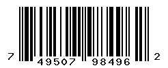 UPC barcode number 749507984962