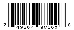UPC barcode number 749507985006