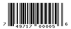 UPC barcode number 749717000056