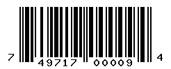 UPC barcode number 749717000094