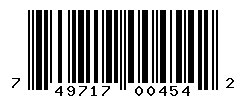 UPC barcode number 749717004542