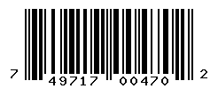 UPC barcode number 749717004702