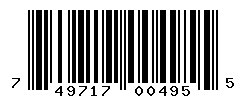 UPC barcode number 749717004955