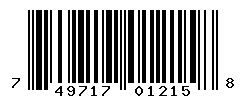 UPC barcode number 749717012158