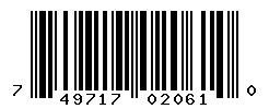 UPC barcode number 749717020610