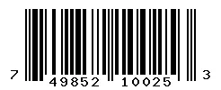UPC 749852100253 barcode image