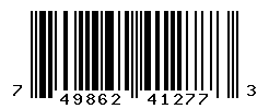 UPC barcode number 749862412773