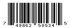 UPC barcode number 749862505345
