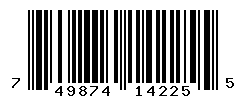 UPC barcode number 749874142255