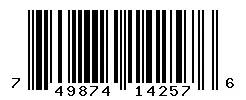 UPC barcode 749874142576