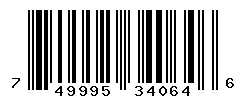 UPC barcode number 749995340646