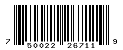 UPC barcode number 750022267119