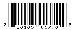 UPC barcode number 7501058617705