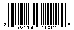UPC barcode number 7501168710815