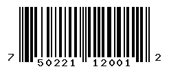 UPC barcode number 7502217120012