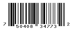 UPC barcode number 750408347732