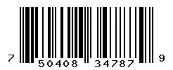 UPC 750408347879 barcode image