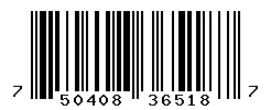 UPC barcode 750408365187