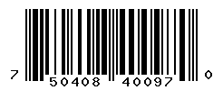 UPC barcode number 750408400970