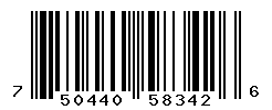 UPC barcode number 750440583426