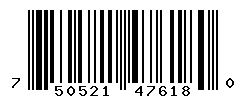 UPC barcode number 750521476180