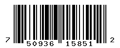 UPC barcode number 7509368158512