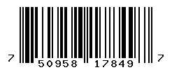 UPC barcode 750958178497