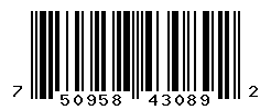 UPC barcode number 750958430892