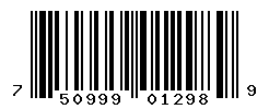 UPC barcode number 7509996012989