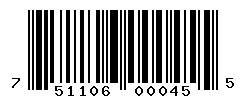 UPC barcode number 751106000455