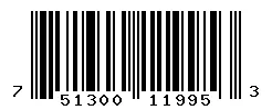 UPC 751300119953 barcode image