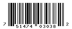 UPC barcode number 751474030382