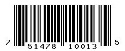 UPC barcode number 751478100135