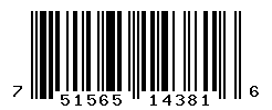 UPC barcode number 751565143816