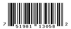 UPC barcode number 751981130582