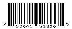 UPC barcode number 752041518005