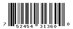 UPC barcode number 752454313600