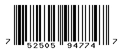 UPC barcode 752505947747