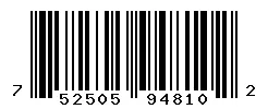 UPC barcode 752505948102