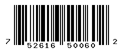 UPC barcode number 752616500602