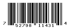 UPC barcode number 752798114314