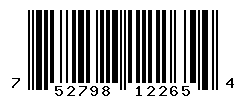 UPC barcode number 752798122654