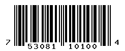 UPC barcode number 753081101004