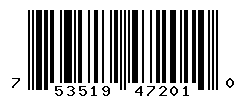 UPC barcode number 753519472010