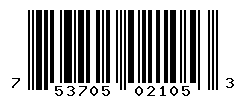 UPC barcode number 753705021053