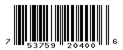 UPC barcode number 753759204006