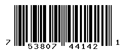 UPC barcode number 753807441421