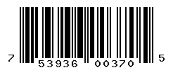 UPC barcode number 753936003705